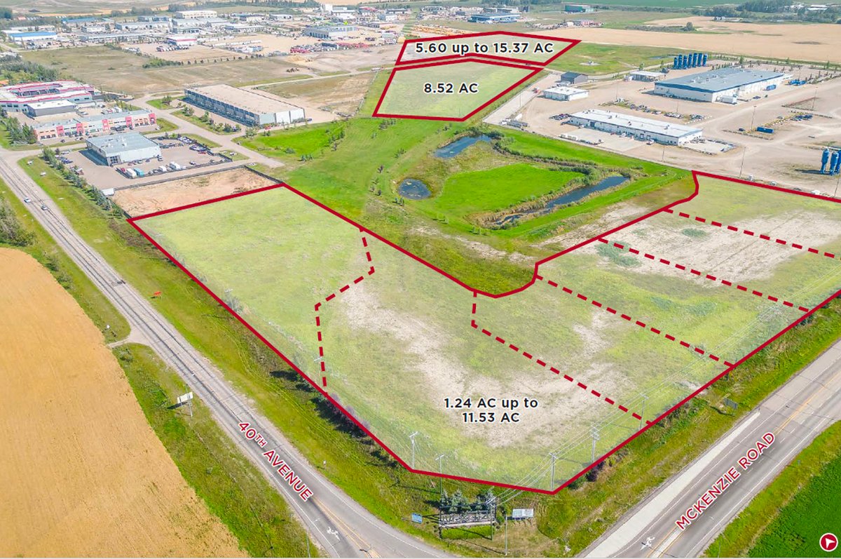 Prime 1.24–15.37 Acre Industrial Lots – McKenzie Business Park, Red Deer — sold by Cushman & Wakefield Edmonton